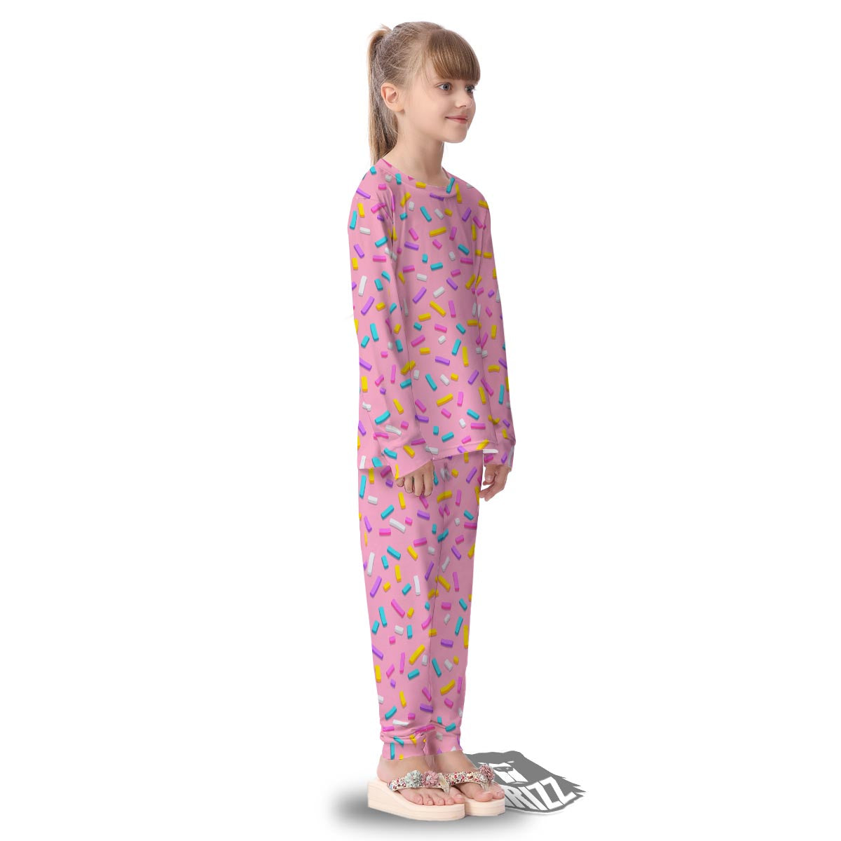 Donut Sprinkles Print Pattern Kid's Pajamas-grizzshop