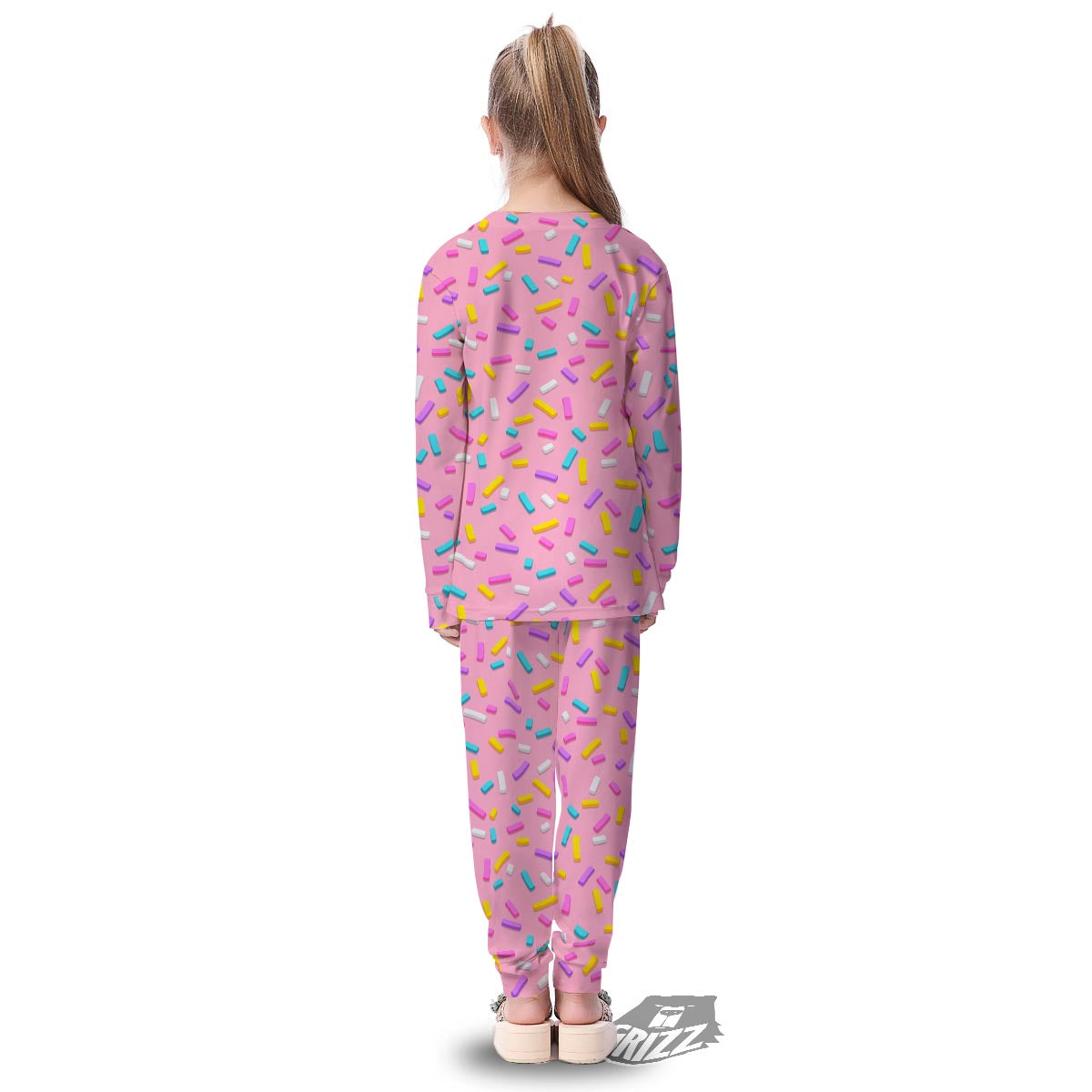 Donut Sprinkles Print Pattern Kid's Pajamas-grizzshop