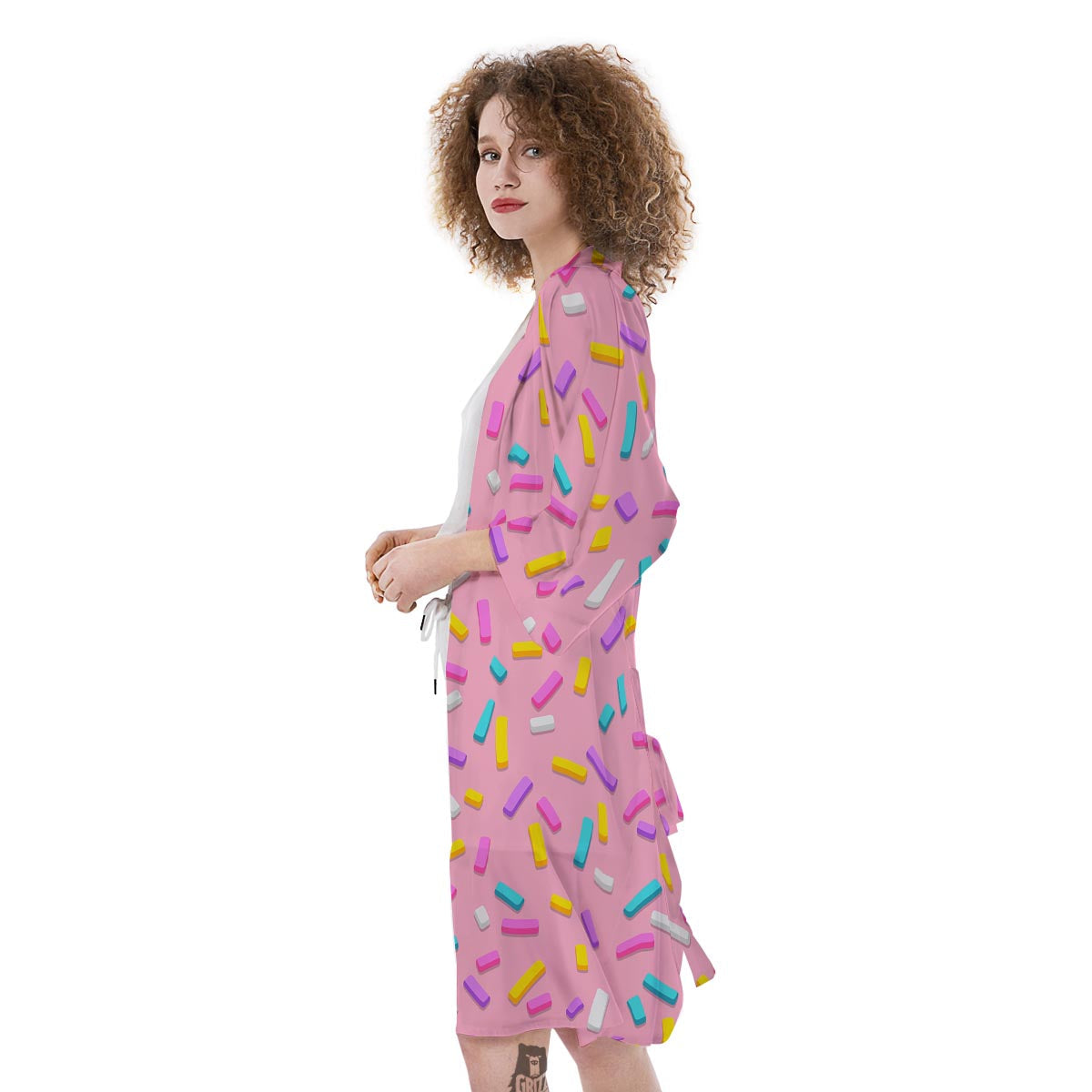 Donut Sprinkles Print Pattern Kimono-grizzshop