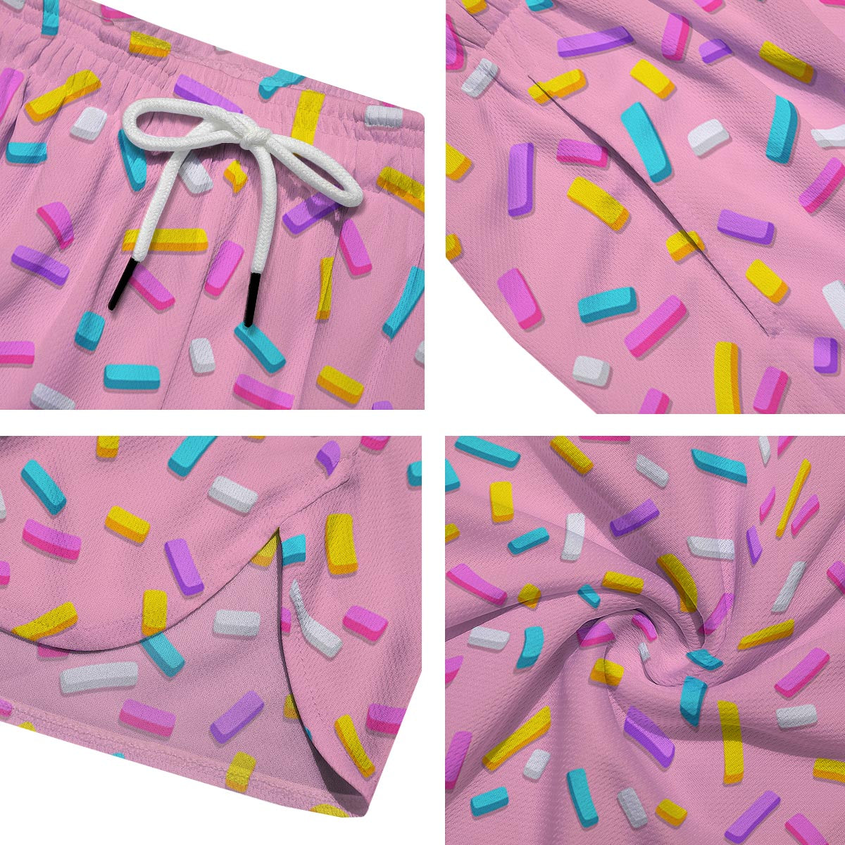 Donut Sprinkles Print Pattern Men's Running Shorts-grizzshop
