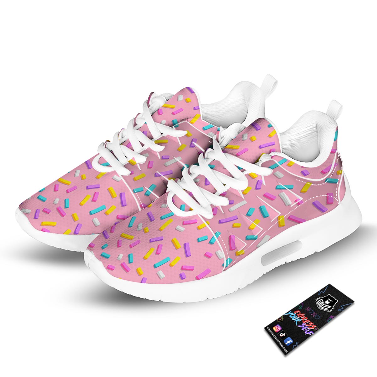 Donut Sprinkles Print Pattern Tennis Shoes-grizzshop