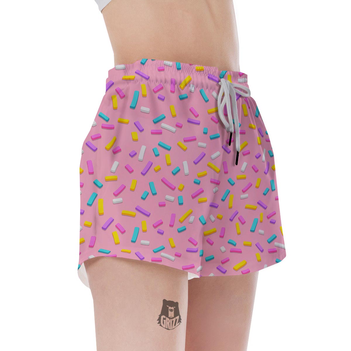 Donut Sprinkles Print Pattern Women's Shorts-grizzshop