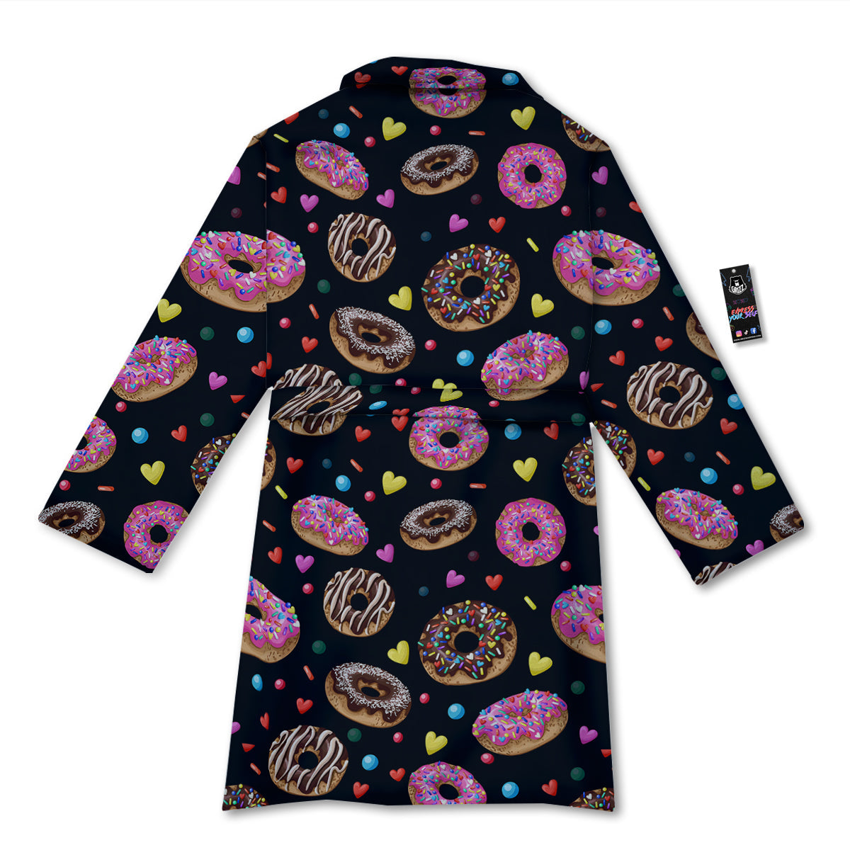 Donut Yummy Print Pattern Bathrobe-grizzshop