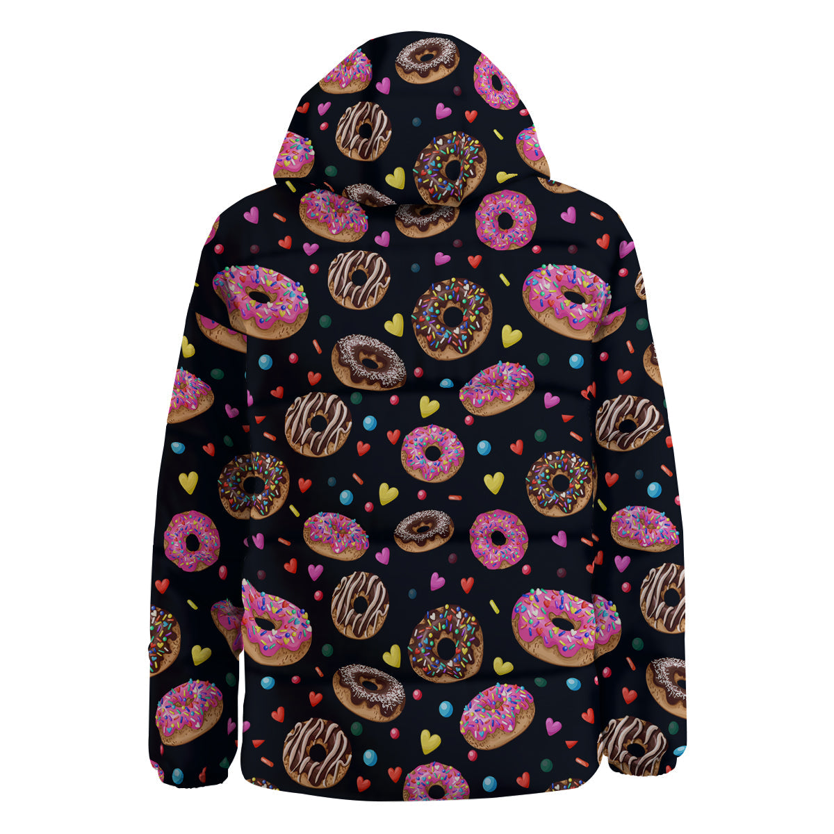 Donut Yummy Print Pattern Down Jacket-grizzshop