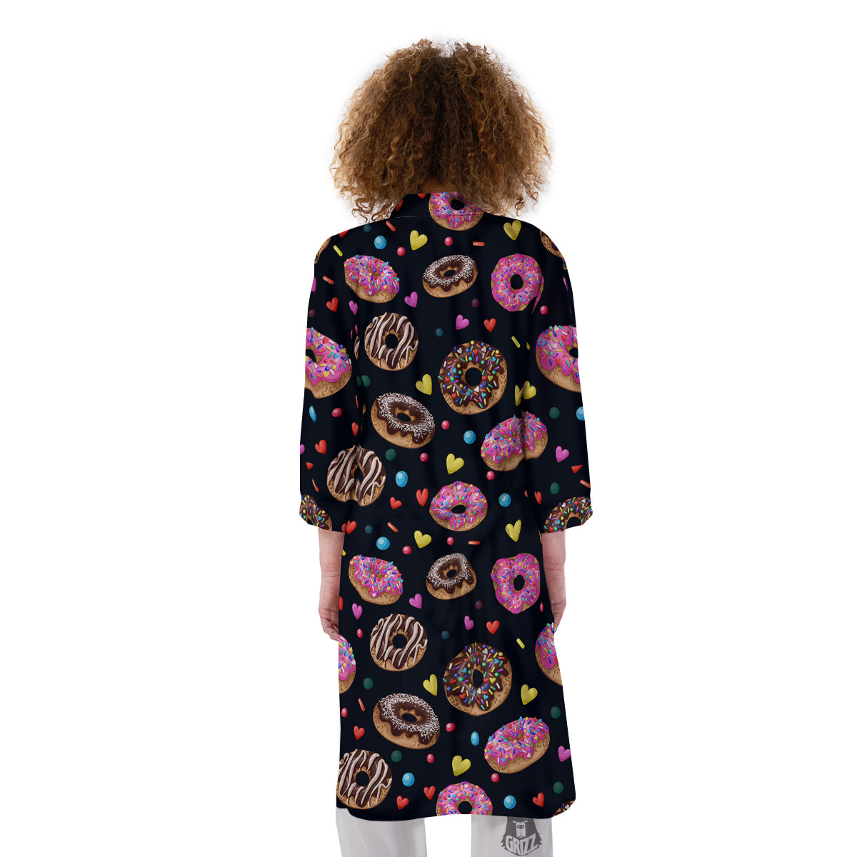 Donut Yummy Print Pattern Kimono-grizzshop