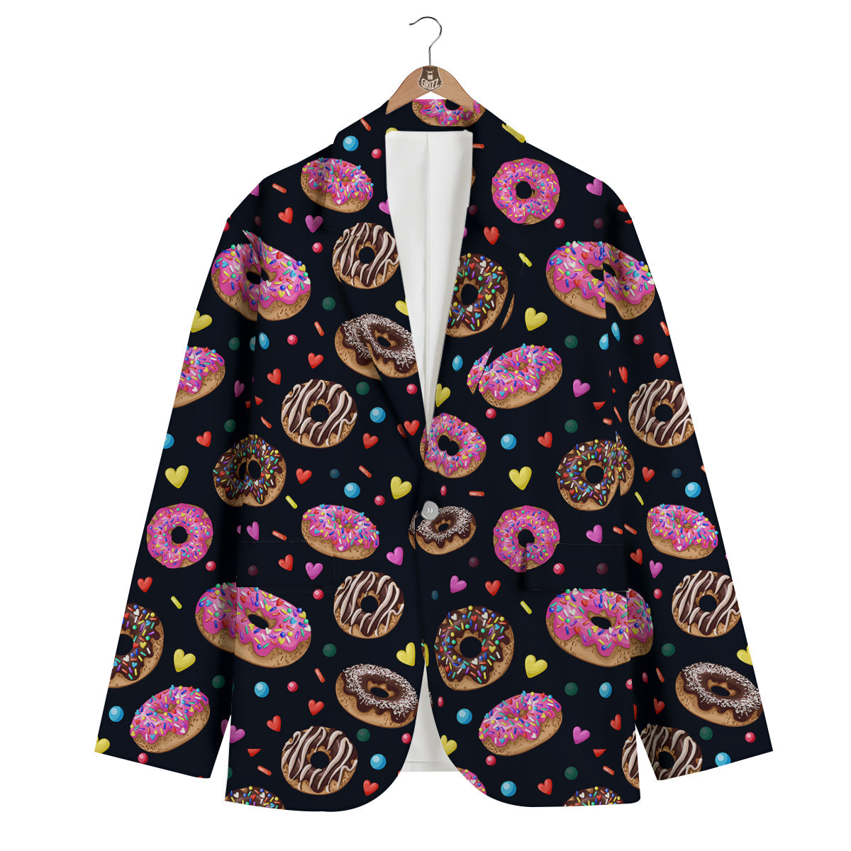 Donut Yummy Print Pattern Men's Blazer-grizzshop