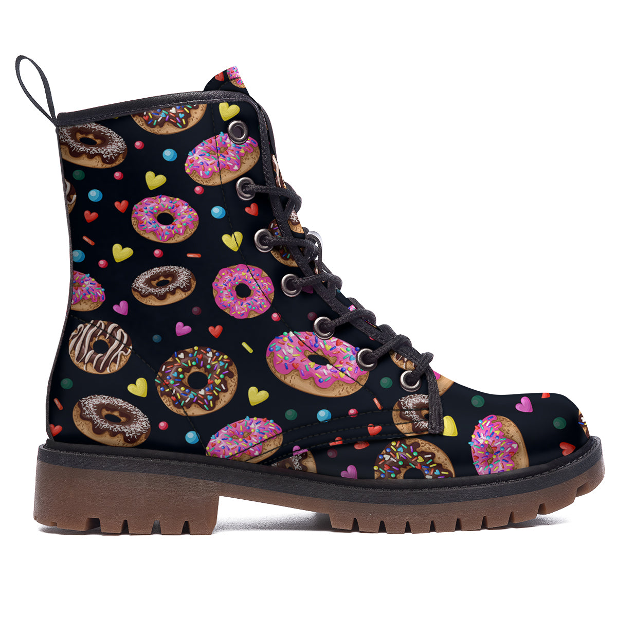 Donut Yummy Print Pattern Work Boots-grizzshop