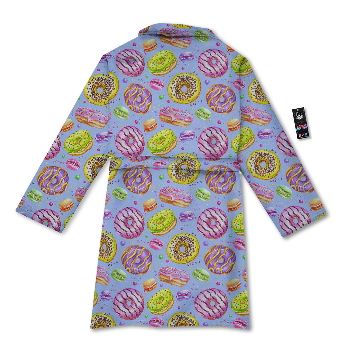 Donuts Print Pattern Bathrobe-grizzshop