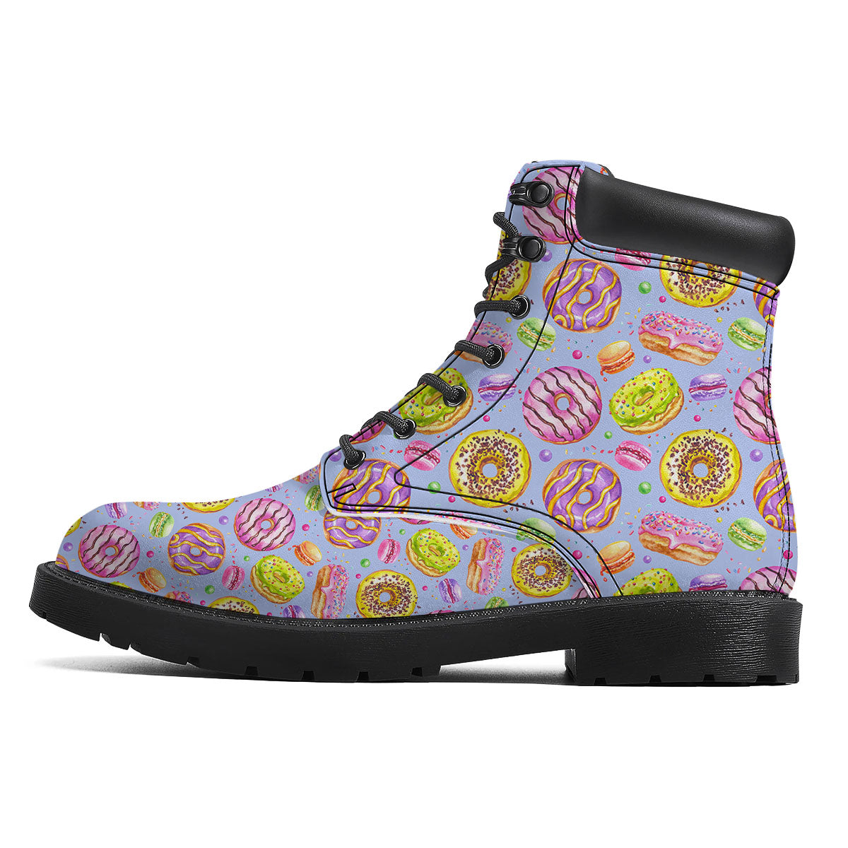 Donuts Print Pattern Boots-grizzshop