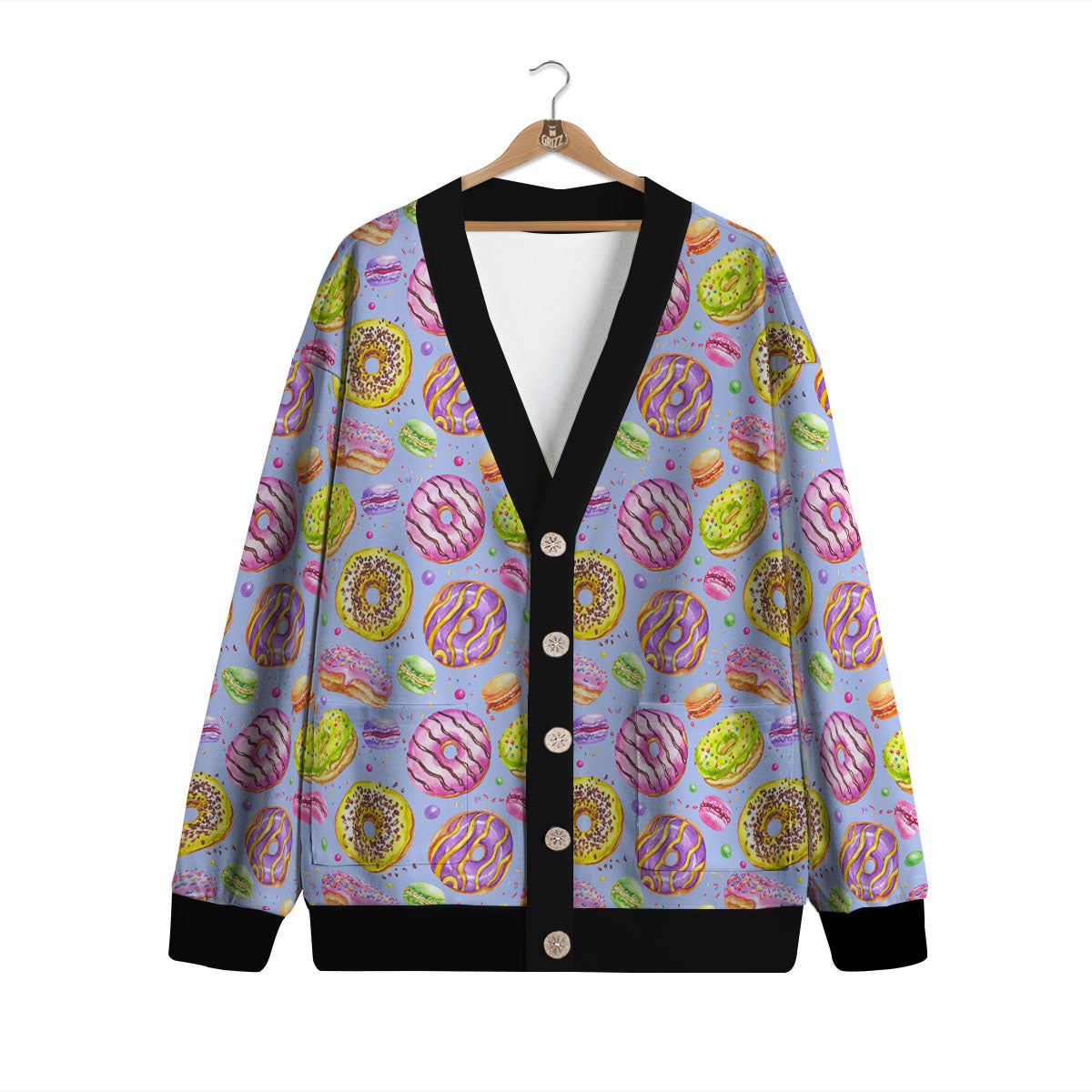 Donuts Print Pattern Cardigan-grizzshop