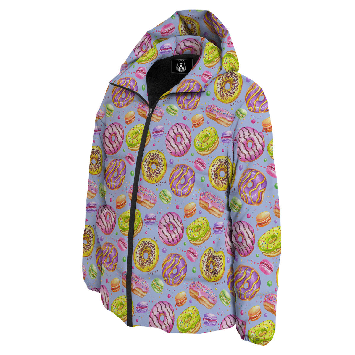 Donuts Print Pattern Down Jacket-grizzshop