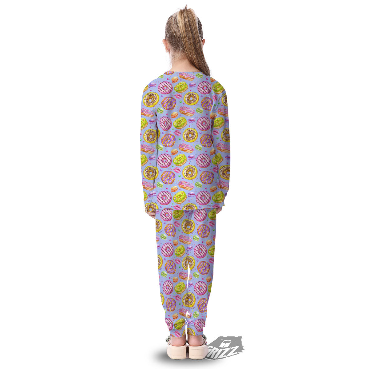 Donuts Print Pattern Kid's Pajamas-grizzshop