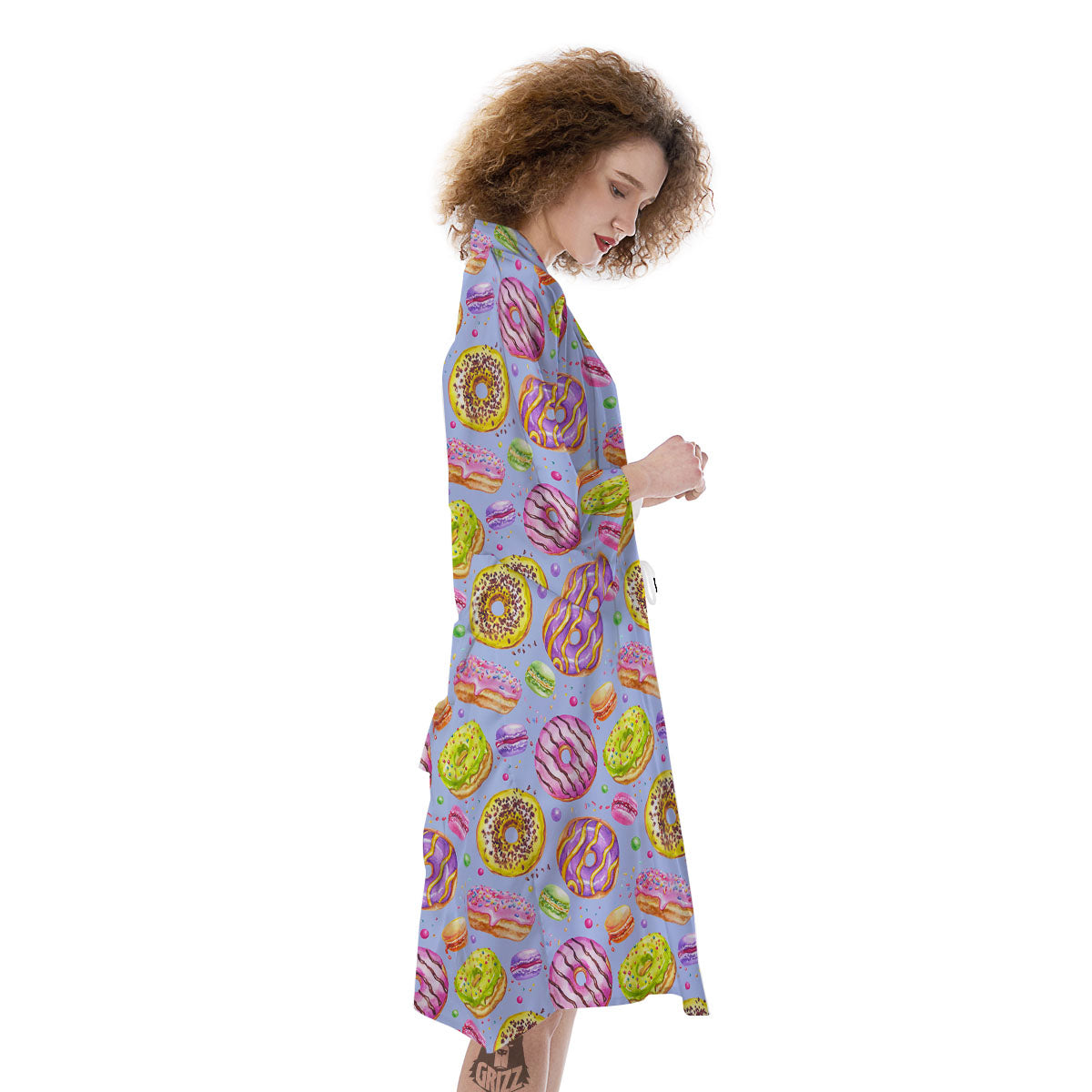 Donuts Print Pattern Kimono-grizzshop