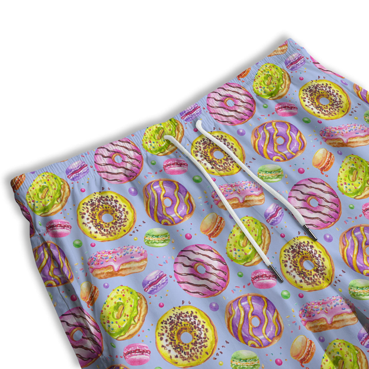 Donuts Print Pattern Men's Athletic Shorts-grizzshop