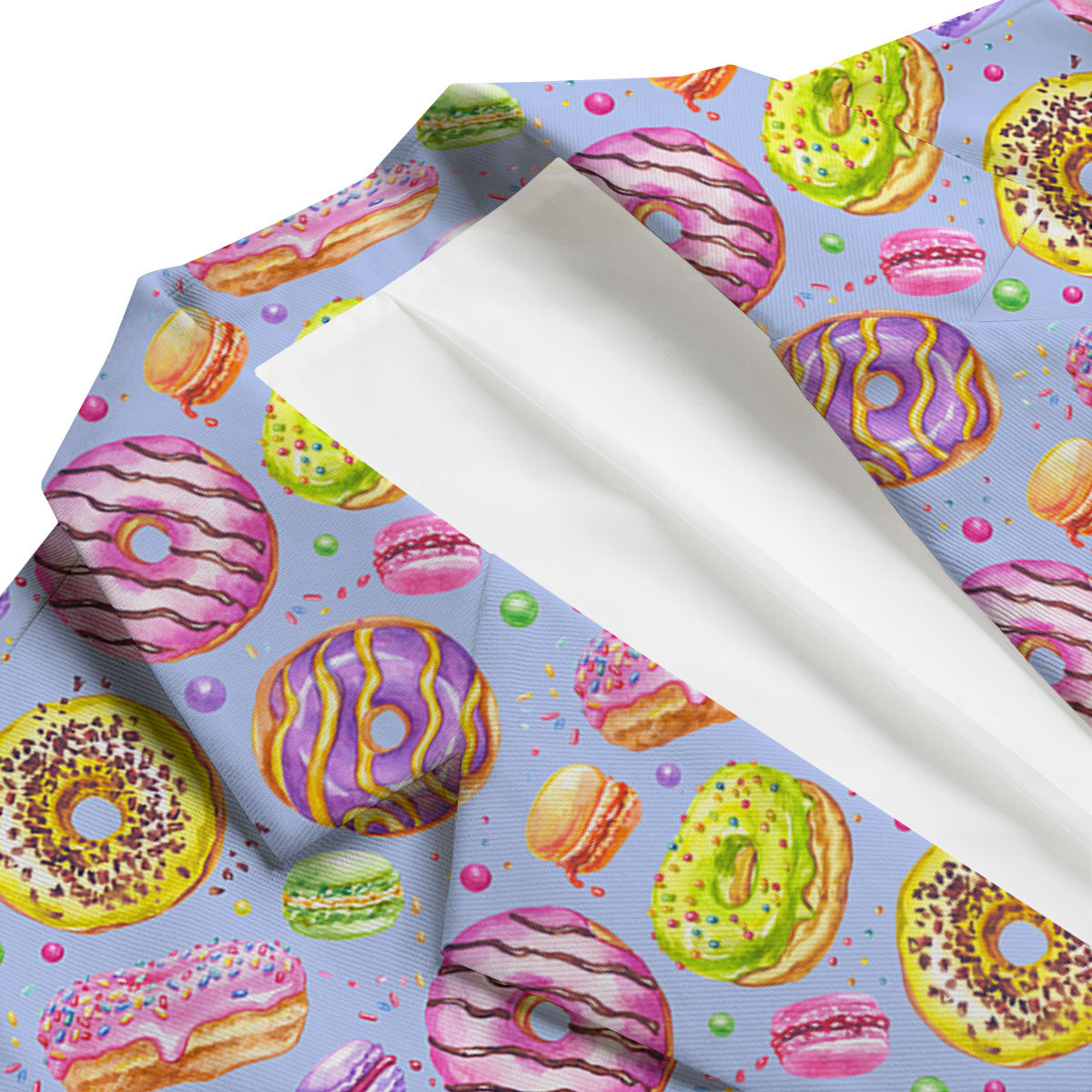 Donuts Print Pattern Men's Blazer-grizzshop