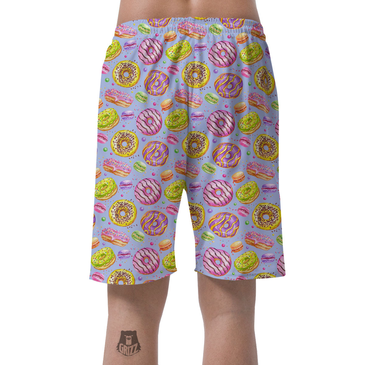 Donuts Print Pattern Men's Shorts-grizzshop