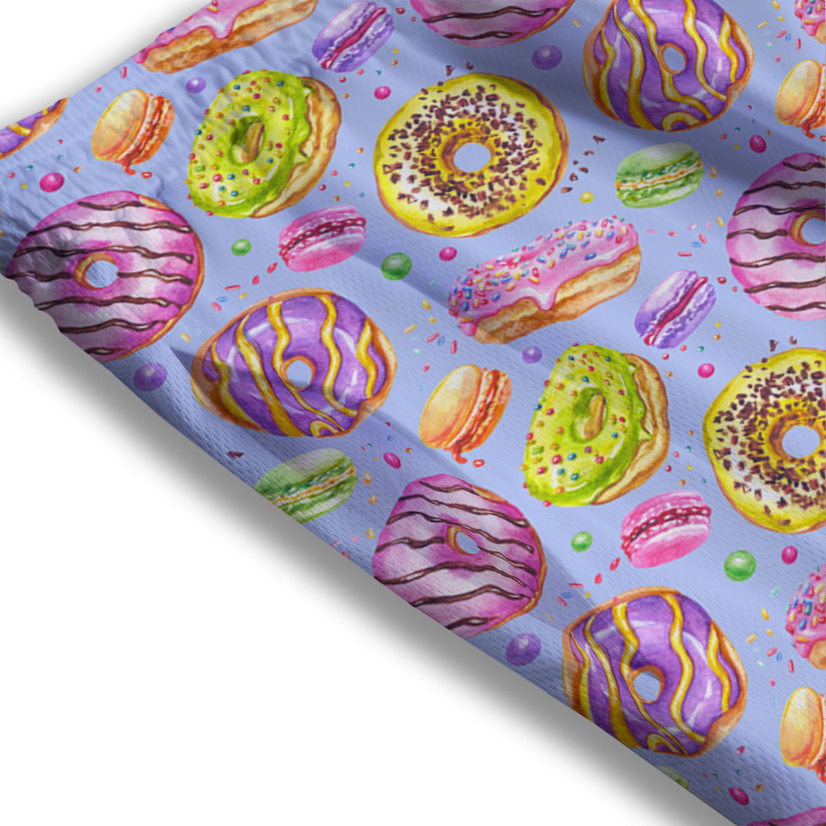 Donuts Print Pattern Mesh Shorts-grizzshop