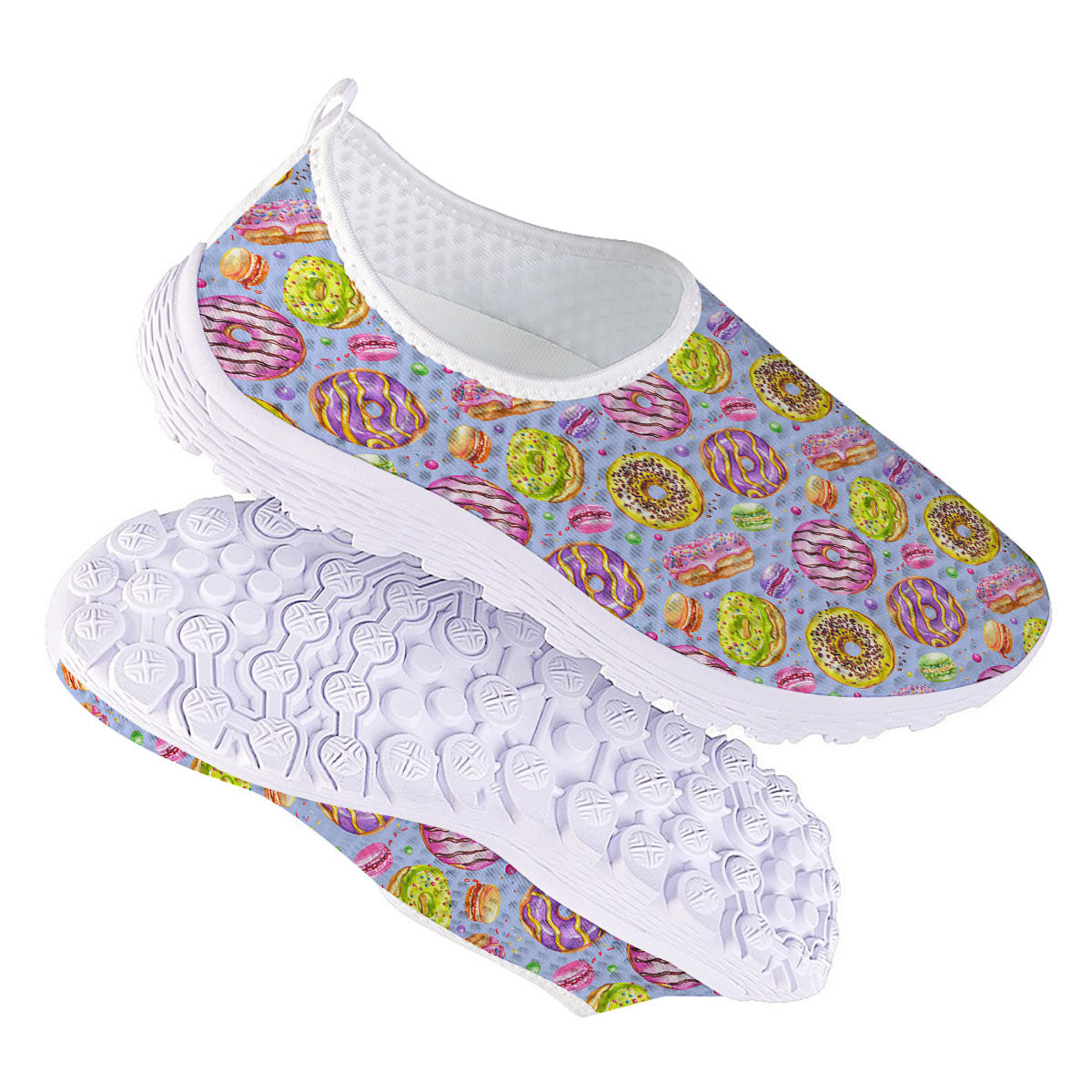 Donuts Print Pattern Nurse Shoes-grizzshop