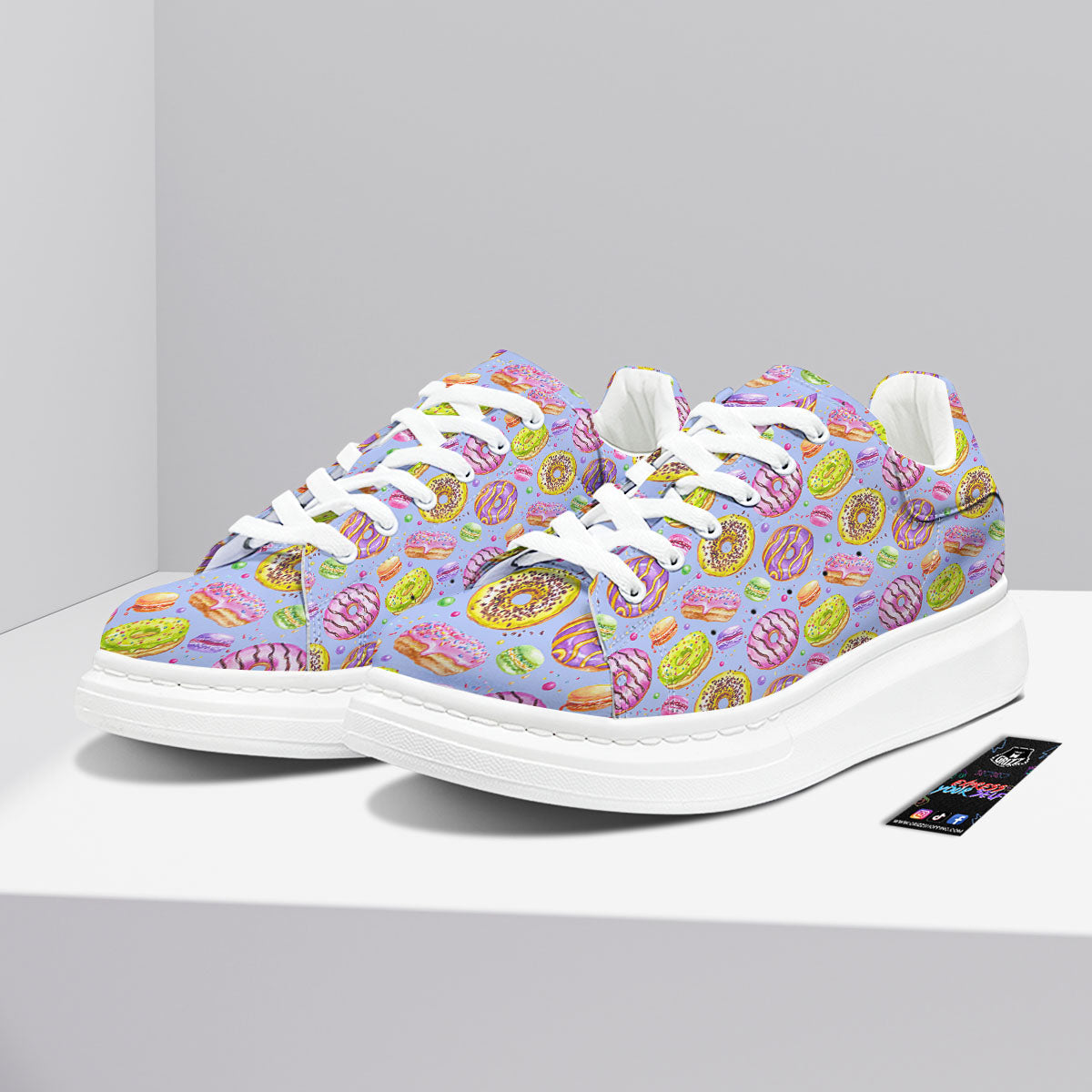 Donuts Print Pattern Platform Shoes-grizzshop