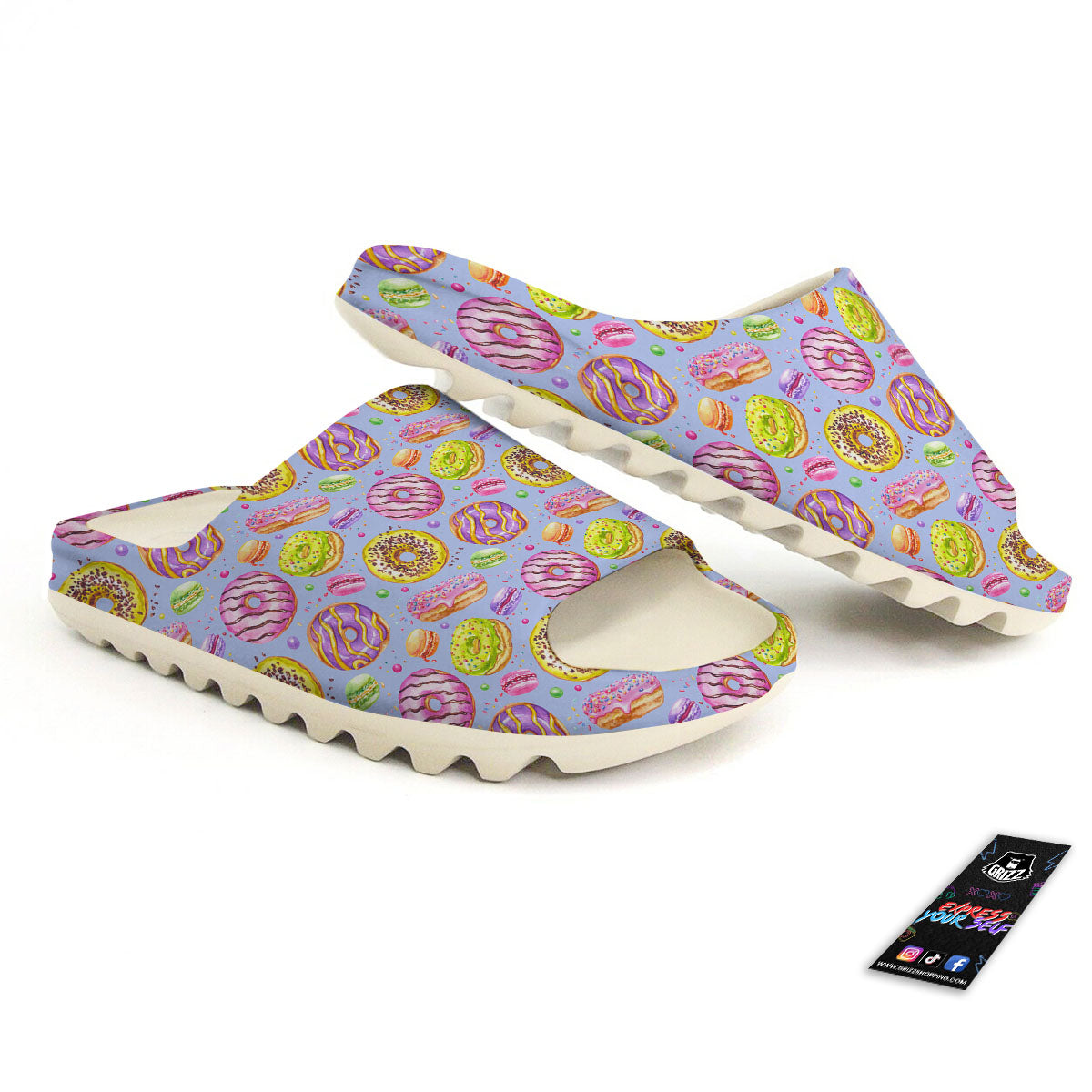 Donuts Print Pattern Sandals-grizzshop