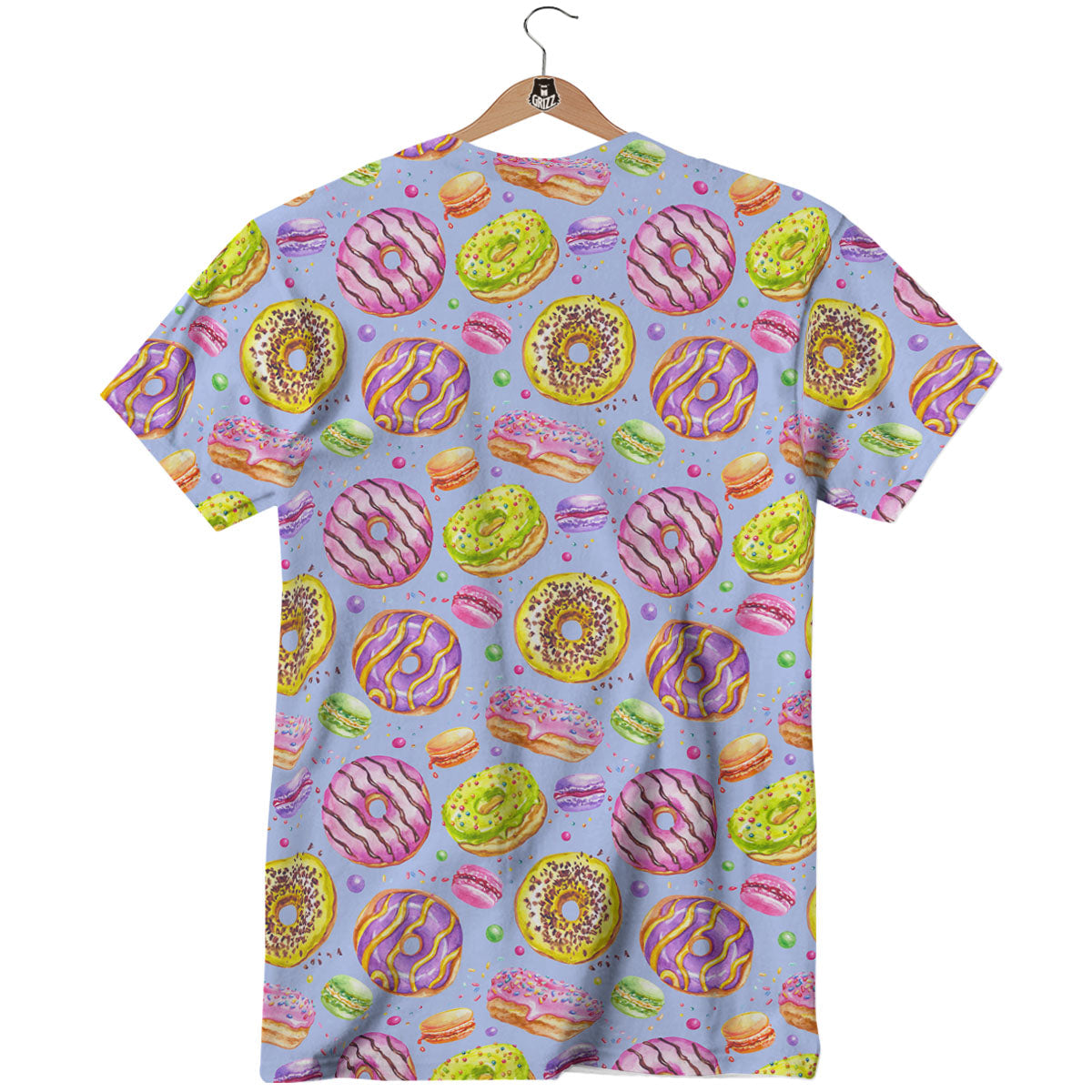 Donuts Print Pattern T-Shirt-grizzshop