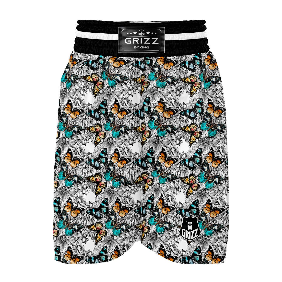 Doodle Butterfly Boxing Shorts-grizzshop