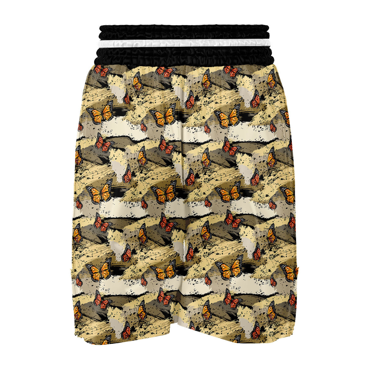 Doodle Butterfly Print Boxing Shorts-grizzshop