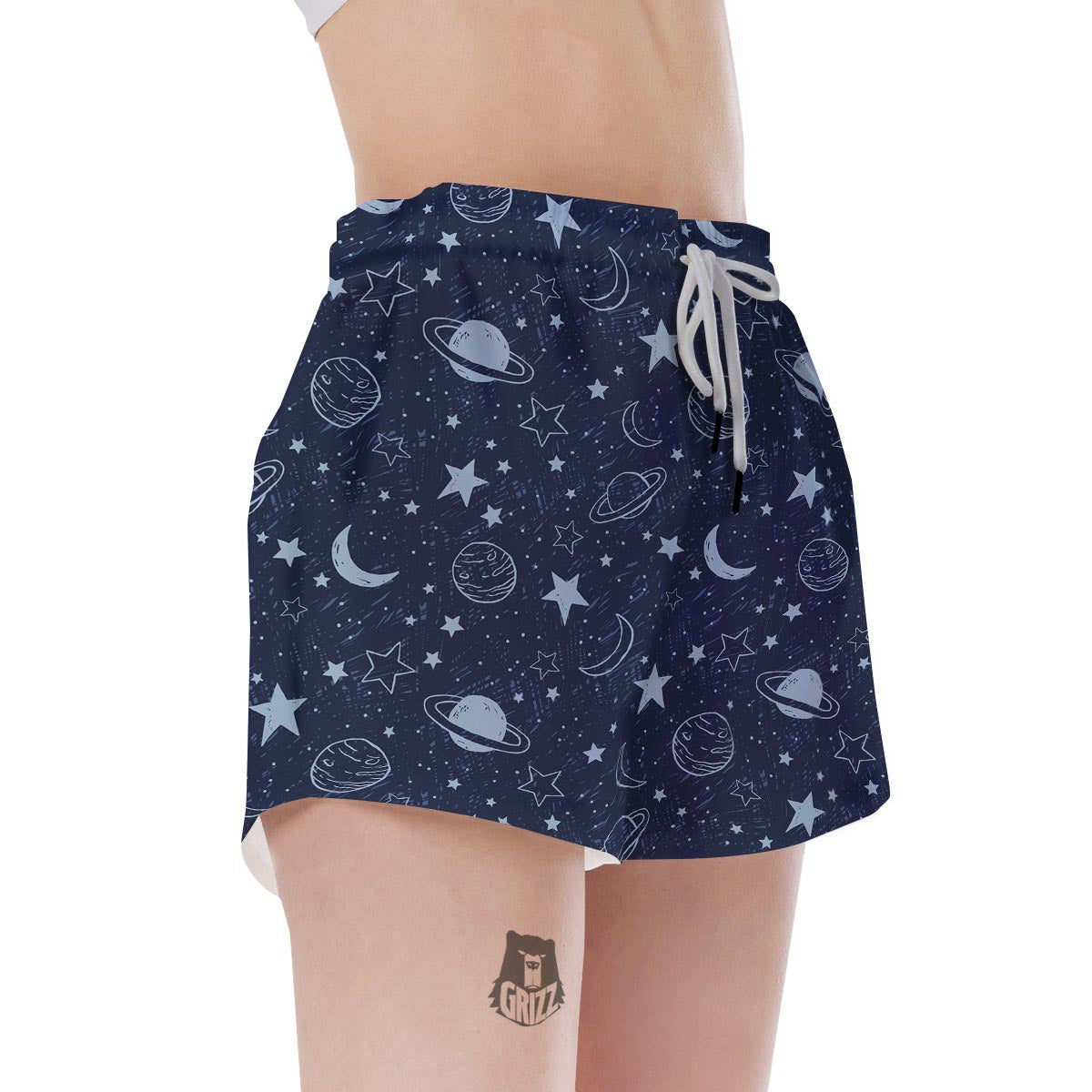 Doodle Galaxy Space Women's Shorts-grizzshop