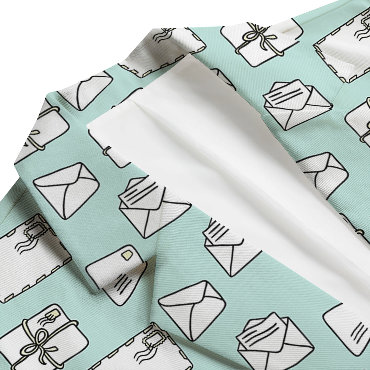 Doodle Mail Print Pattern Men's Blazer-grizzshop