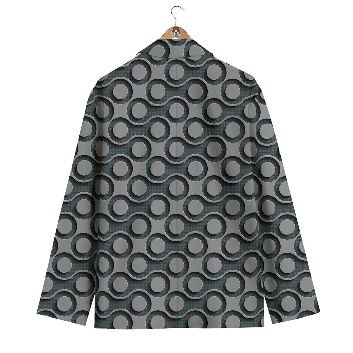 Dot 3D Geometric Print Pattern Men's Blazer-grizzshop