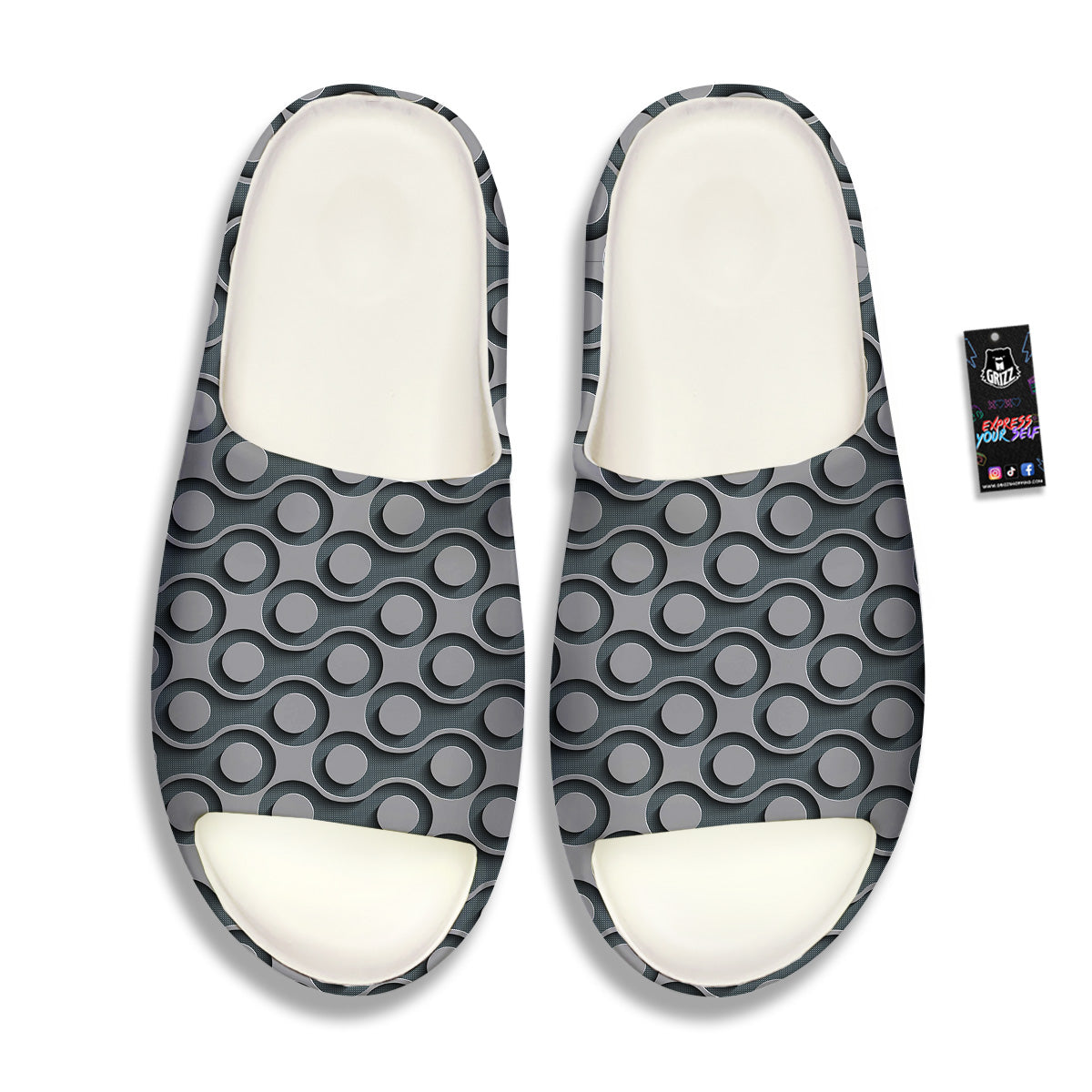 Dot 3D Geometric Print Pattern Sandals-grizzshop