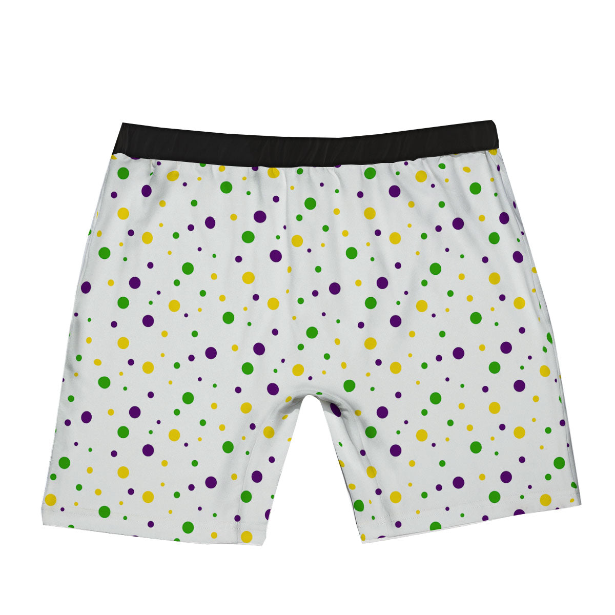 Dot Mardi Gras Print Pattern Boxer Briefs-grizzshop