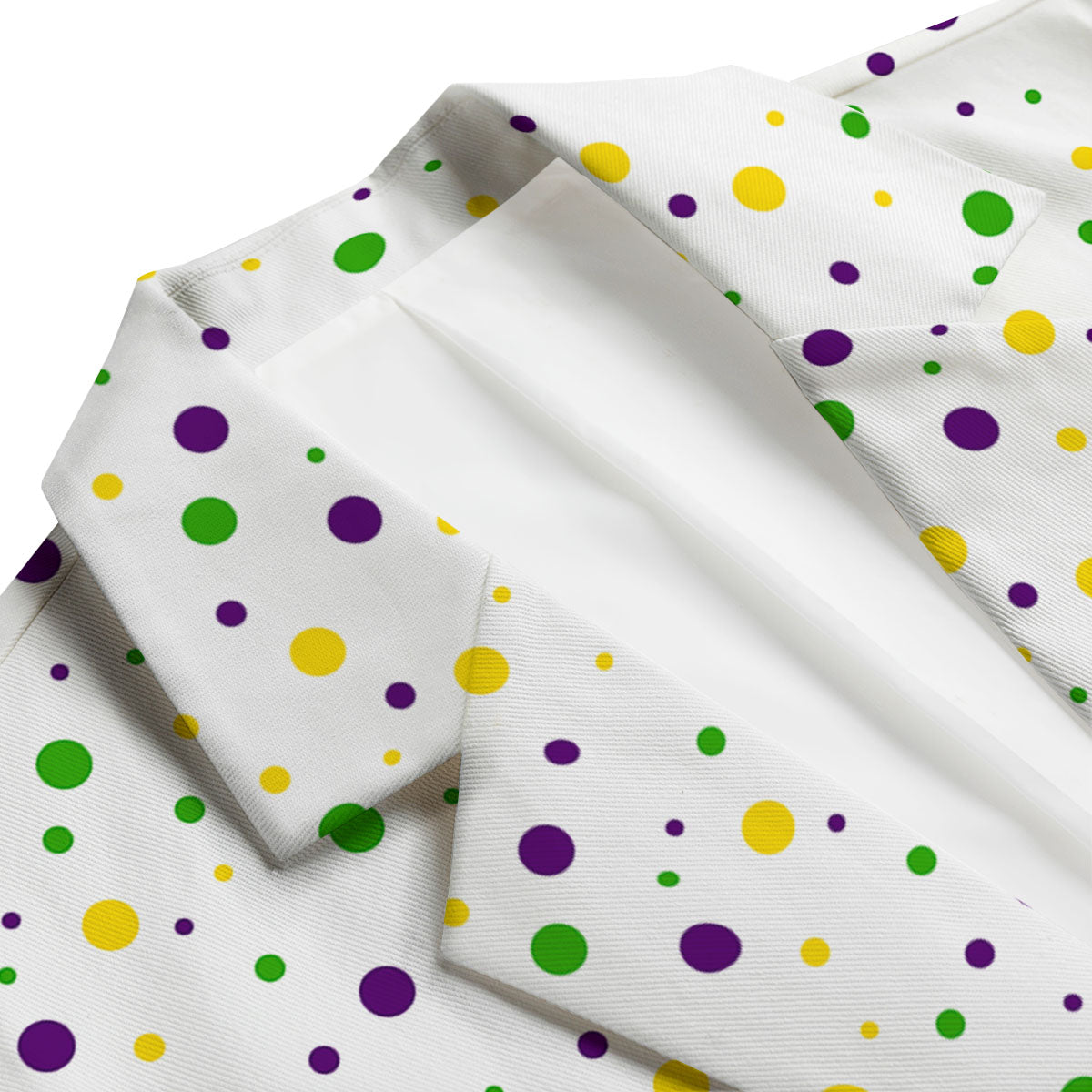 Dot Mardi Gras Print Pattern Men's Blazer-grizzshop