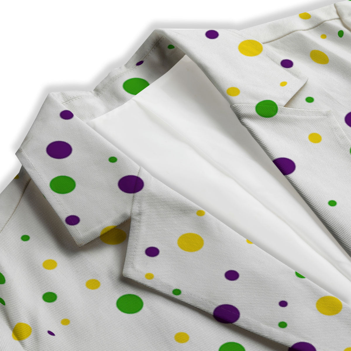Dot Mardi Gras Print Pattern Women's Blazer-grizzshop