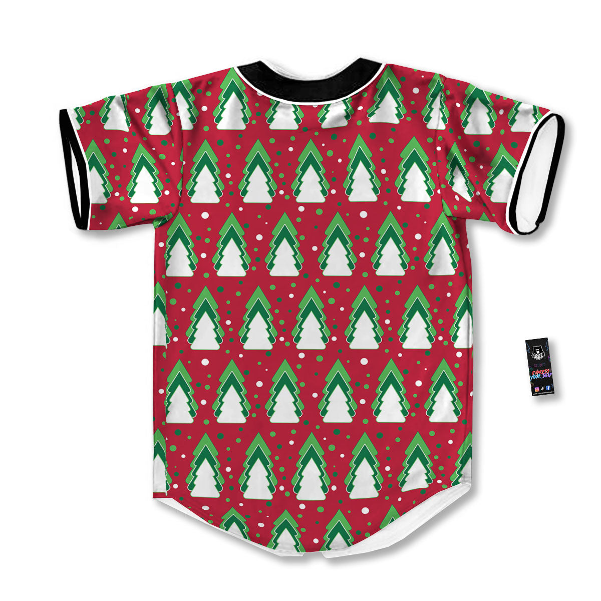 Dots Merry Christmas Print Pattern Baseball Jersey-grizzshop