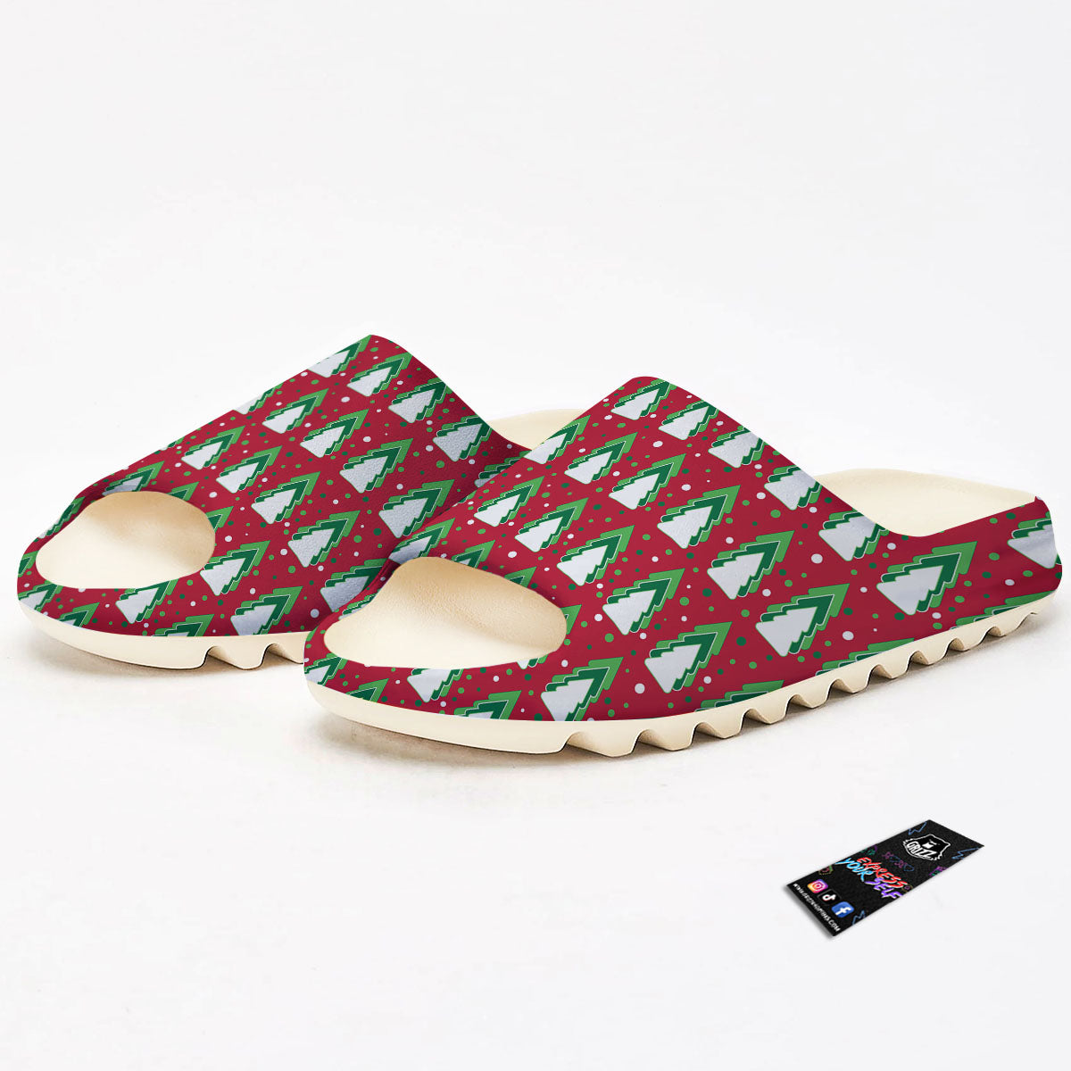 Dots Merry Christmas Print Pattern Sandals-grizzshop