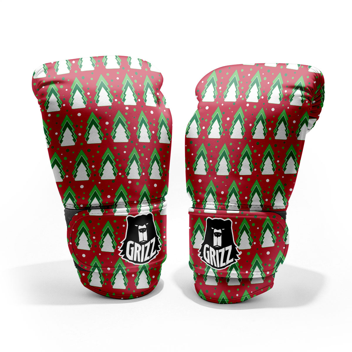 Dots Merry Christmas Print Pattern Pro Boxing Glove