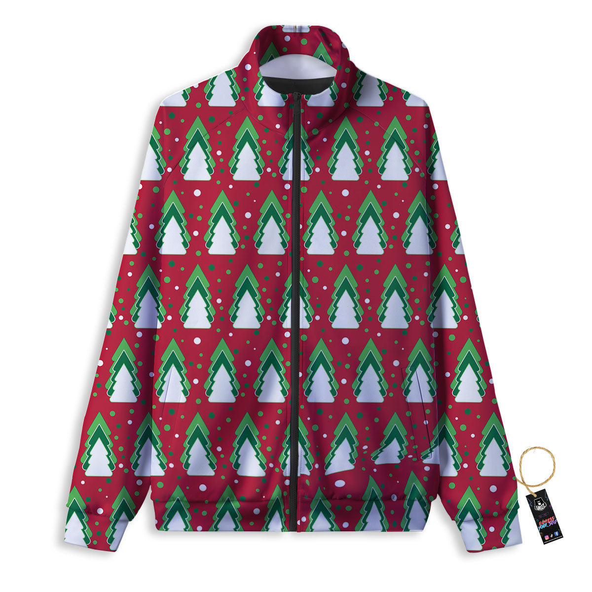 Dots Merry Christmas Print Pattern Track Jacket-grizzshop