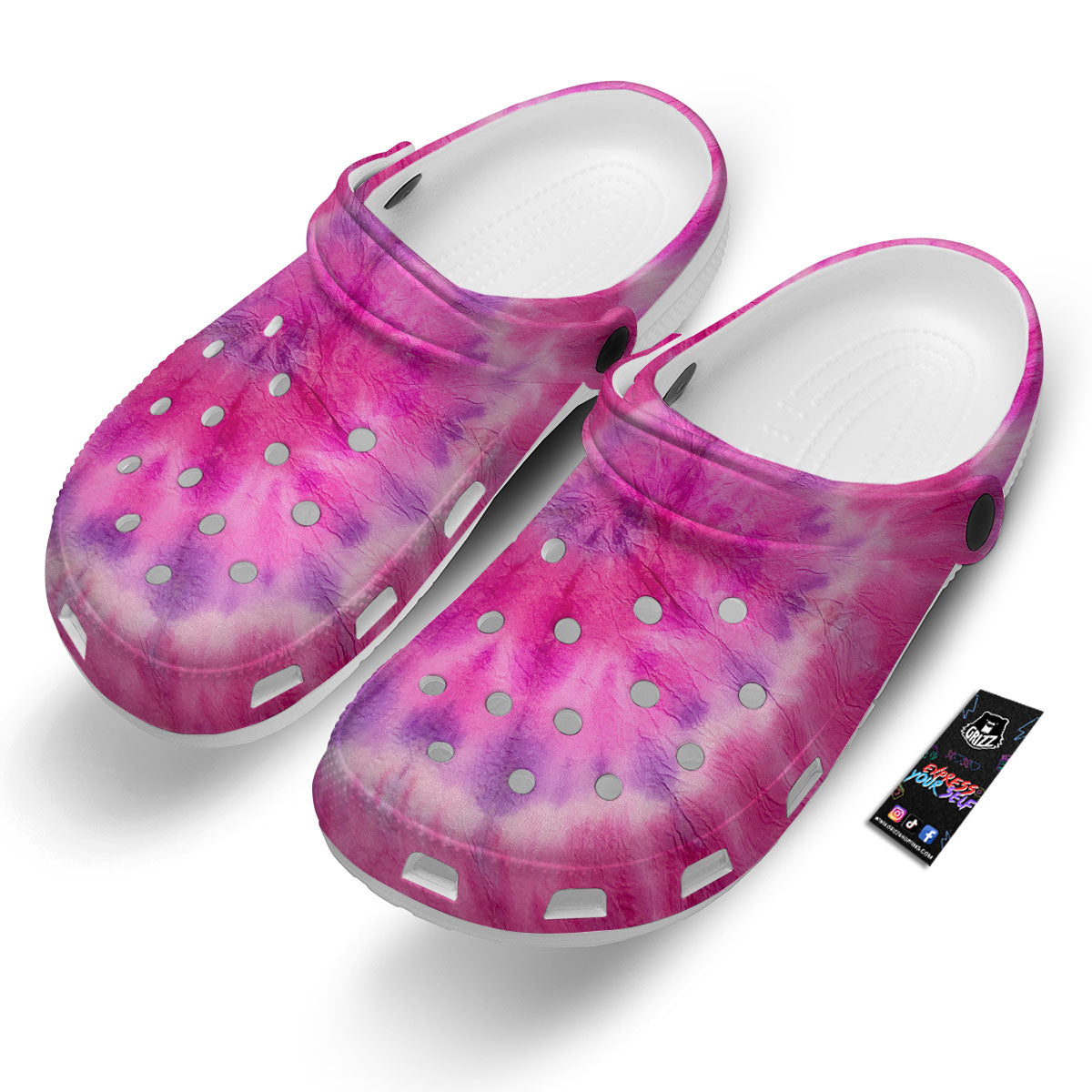 Double Pink Tie Dye Print Clog-grizzshop