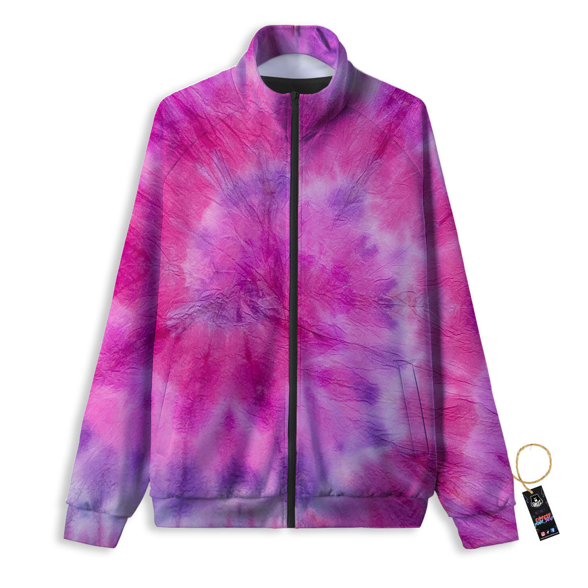 Pink Tie Dye Print Men's Sweatshirt