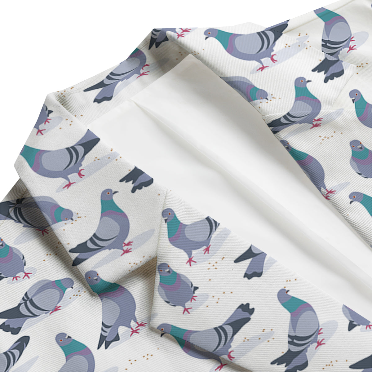 Dove Print Pattern Men's Blazer-grizzshop