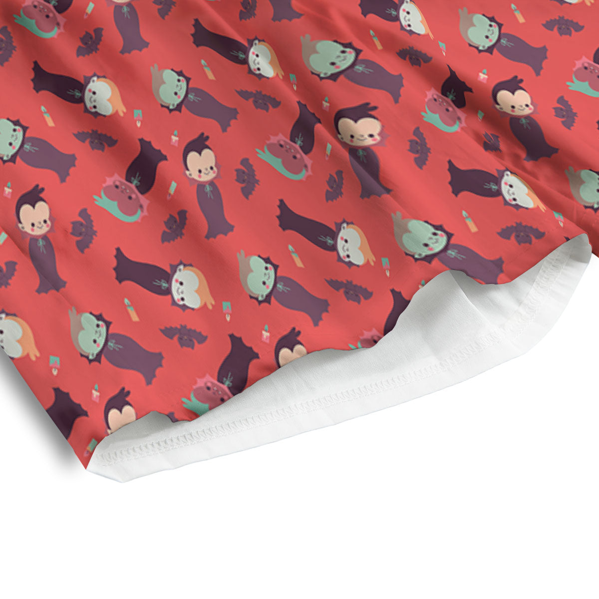 Dracula Cartoon Print Pattern Men's Athletic Shorts