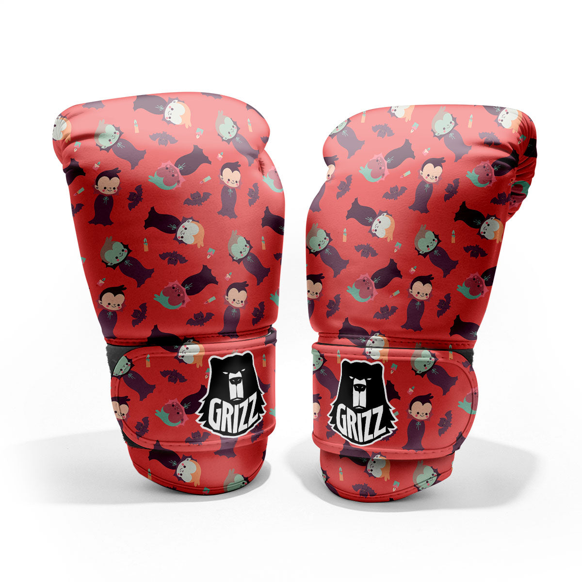 Dracula Cartoon Print Pattern Pro Boxing Glove