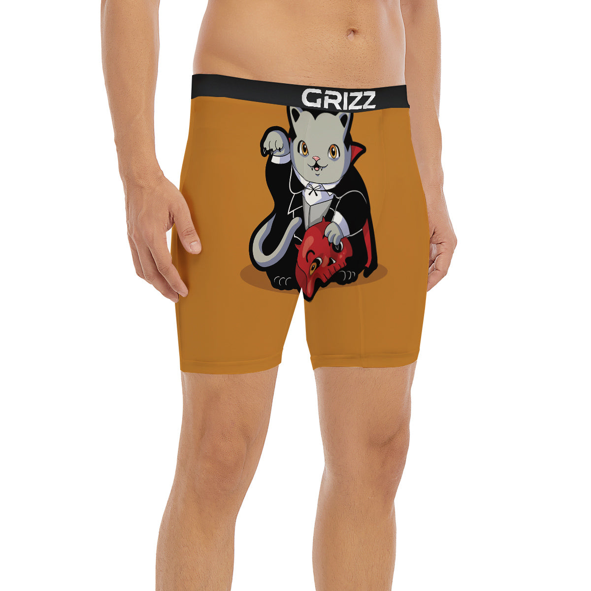 Dracula Cute Cat Print Boxer Briefs-grizzshop