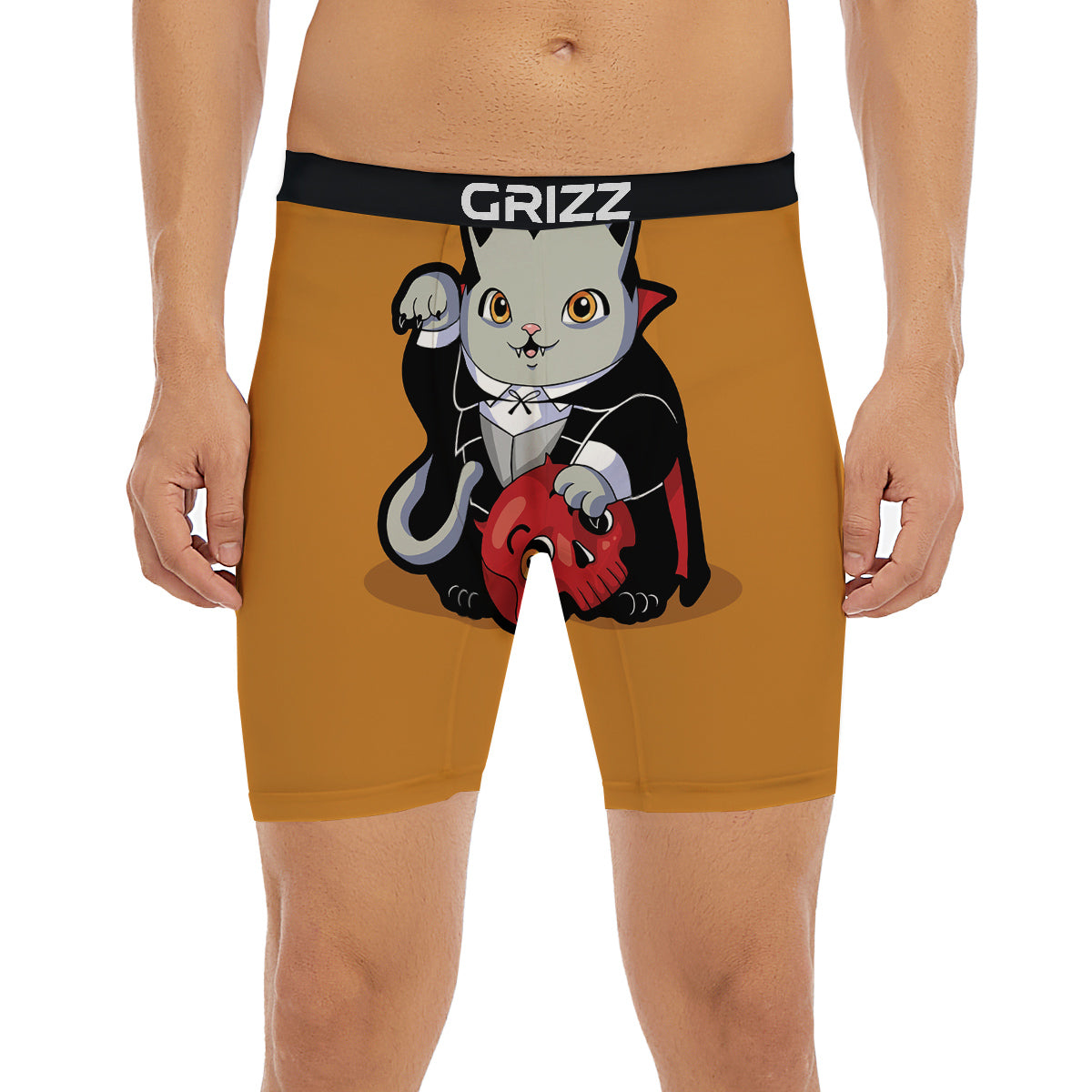 Dracula Cute Cat Print Boxer Briefs-grizzshop
