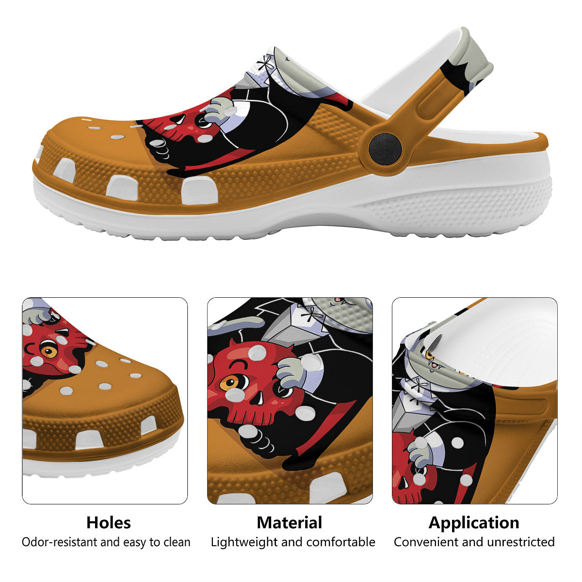 Dracula Cute Cat Print Clog-grizzshop