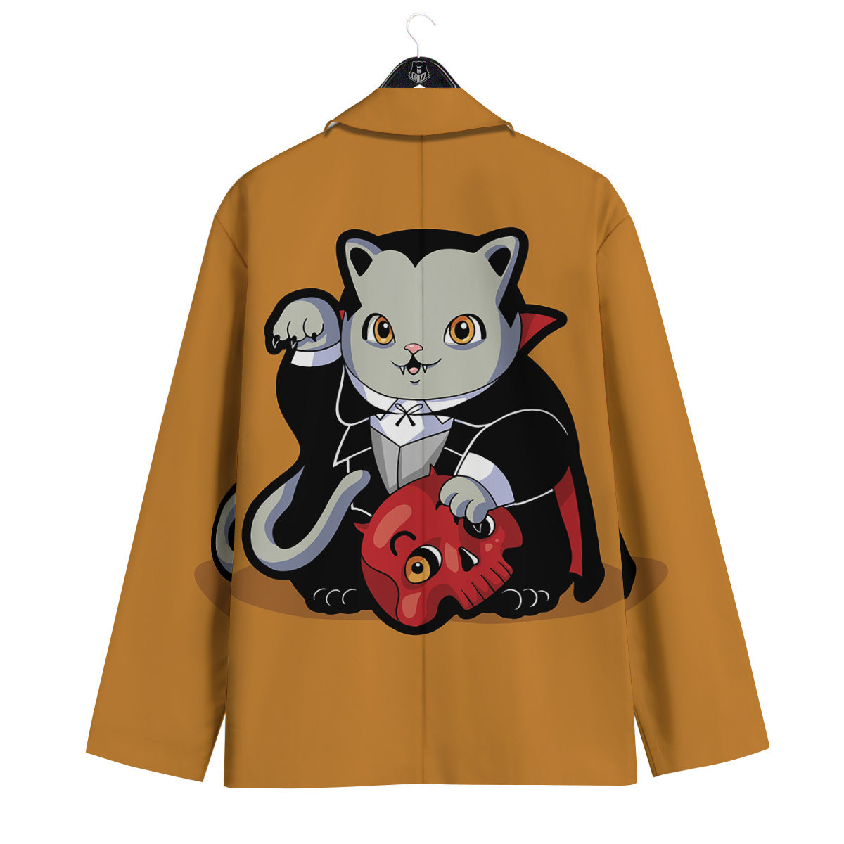 Dracula Cute Cat Print Men's Sport Coat-grizzshop