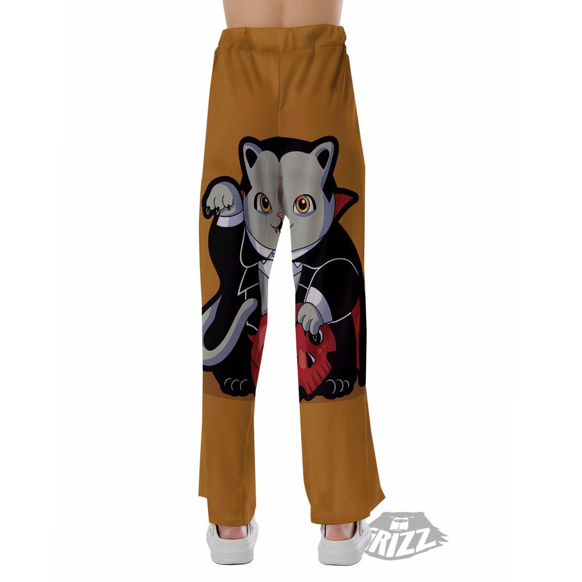 Dracula Cute Cat Print Pajama Pants-grizzshop