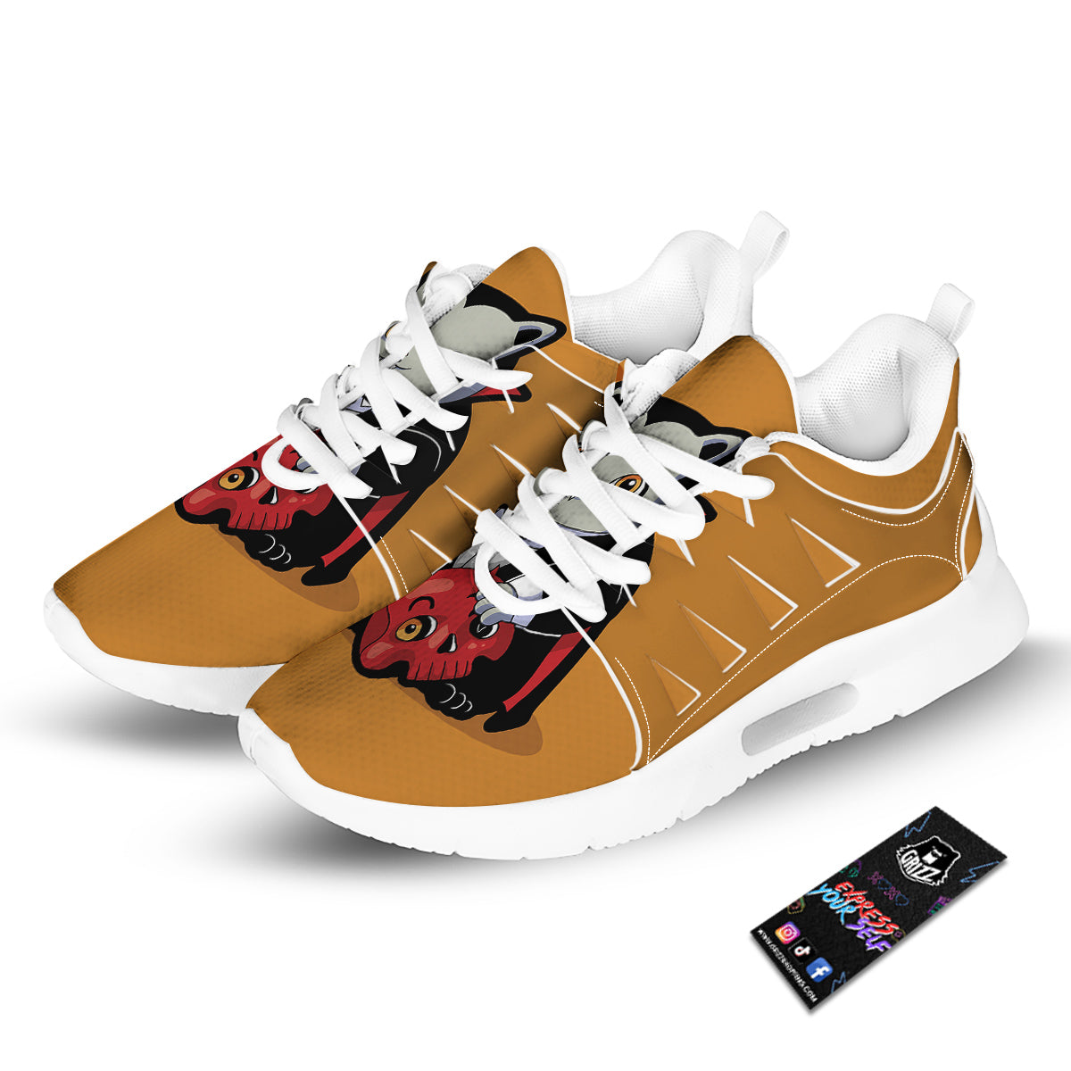 Dracula Cute Cat Print Tennis Shoes-grizzshop