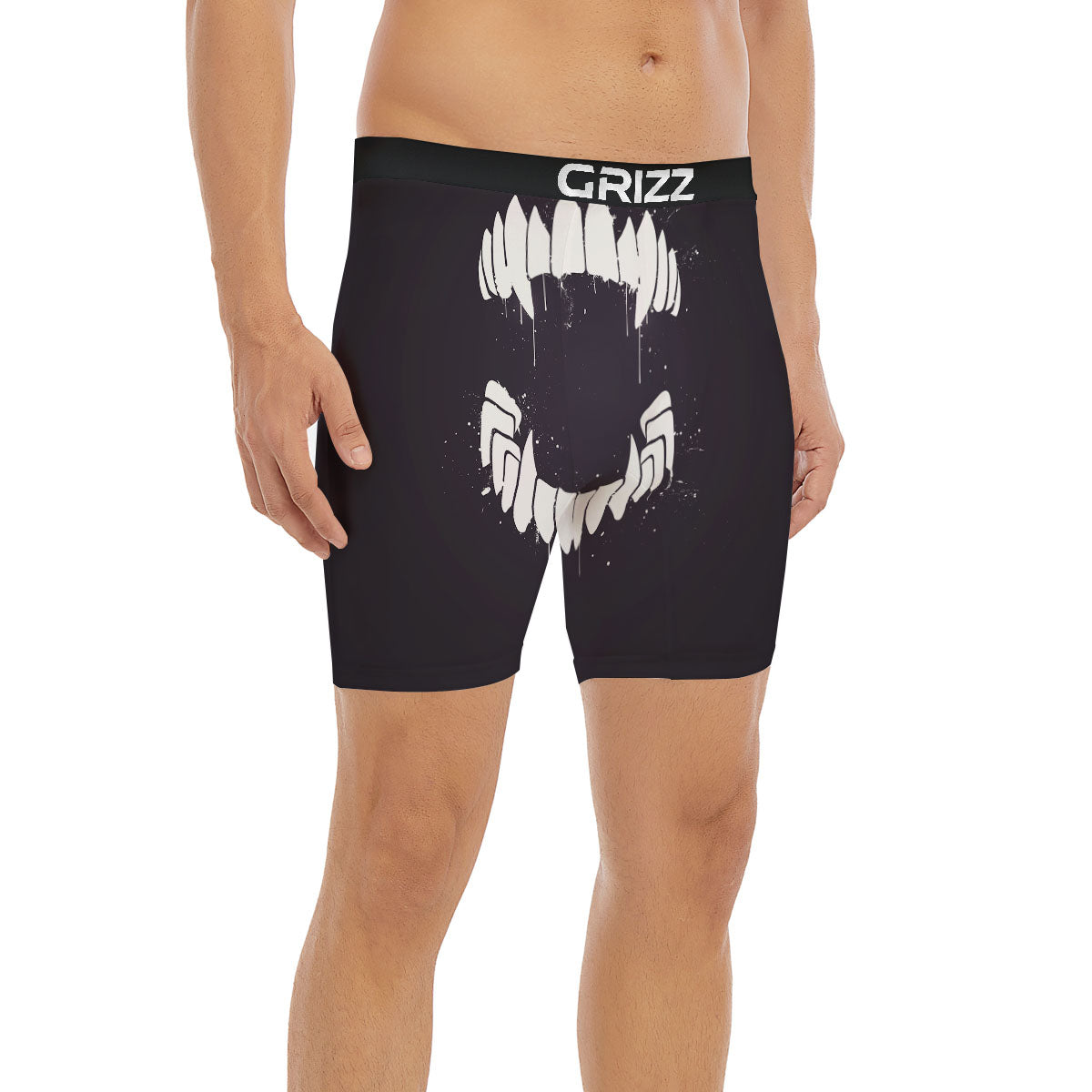 Dracula Fang Print Boxer Briefs-grizzshop